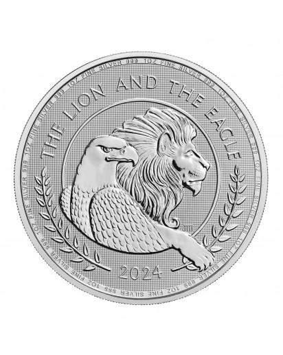 Großbritannien 2024  BRITISH LION AND AMERICAN EAGLE Silber 1 oz  