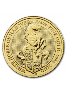 GB 2020   Queens Beast  White Horse of Hannover  Gold 1/4 oz   