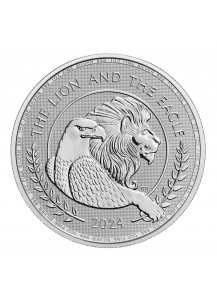 Großbritannien 2024  BRITISH LION AND AMERICAN EAGLE Silber 1 oz  