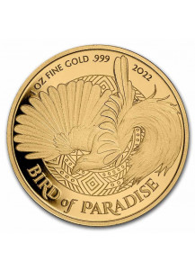 Papua New Guinea 2022 BIRD OF PARADISE    Gold 1 oz