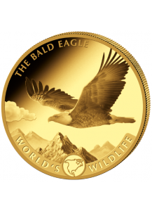 Congo 2021 Weisskopfseeadler - Bald Eagle - World`s Wildlife Serie Gold 1 oz Kongo